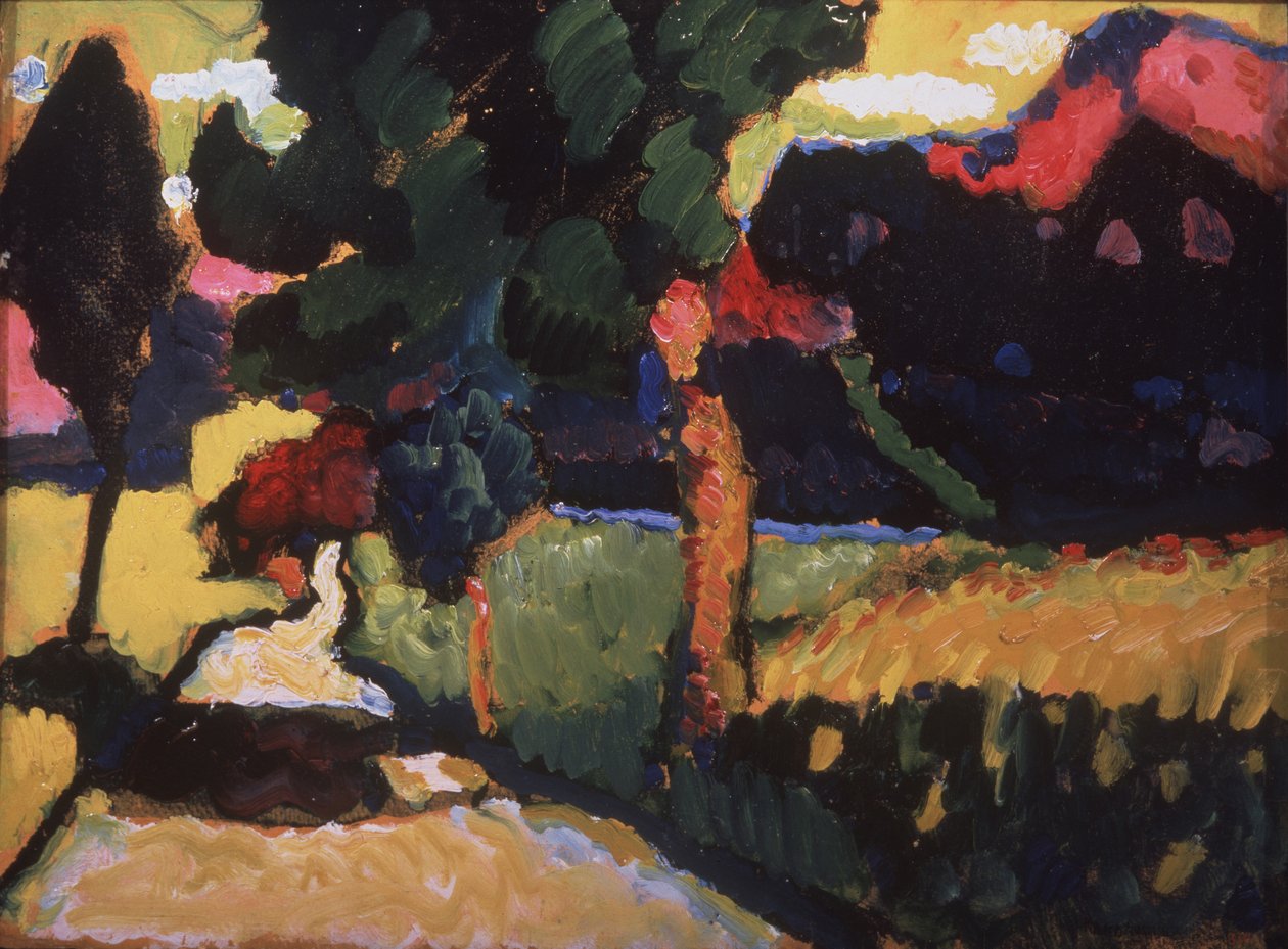 Letni krajobraz, 1909 autorstwa Wassily Kandinsky