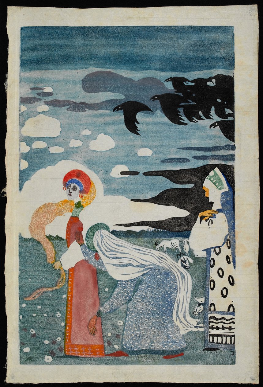 Kruki, 1907. autorstwa Wassily Kandinsky