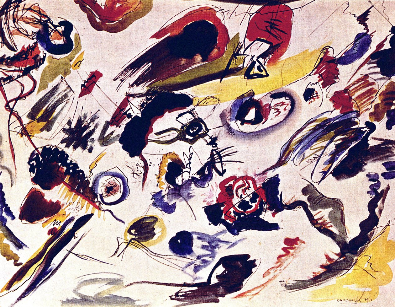 Pierwsza abstrakcyjna akwarela autorstwa Wassily Kandinsky