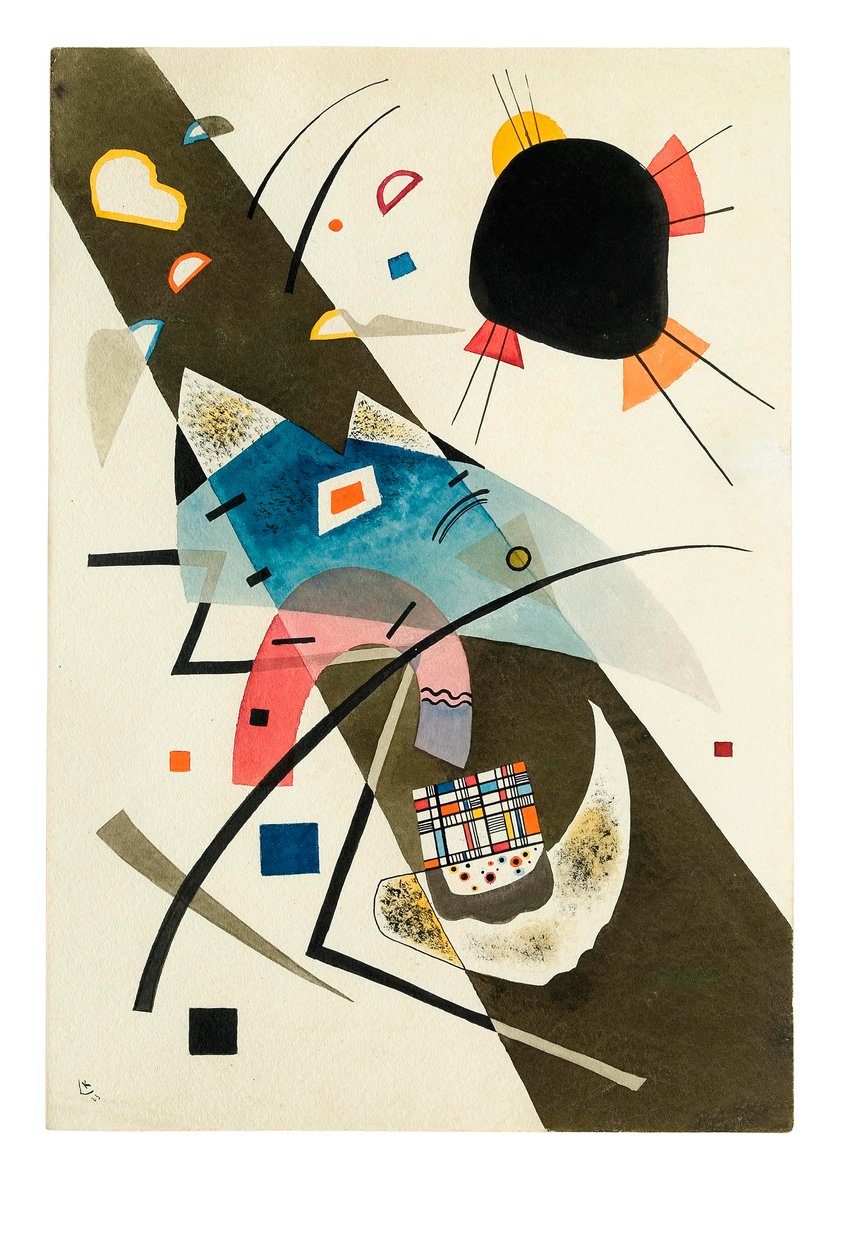 Dwie czarne plamy autorstwa Wassily Kandinsky