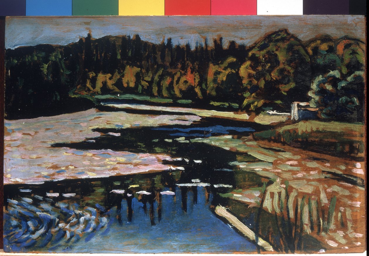 ""Rzeka jesienią"" (Rzeka jesienią) Obraz Wasilija Kandinsky