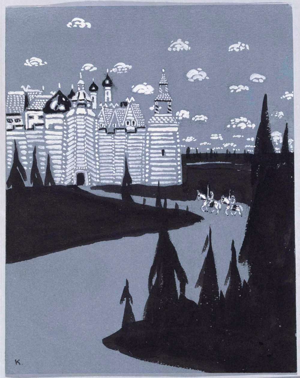 Przed miastem autorstwa Wassily Kandinsky