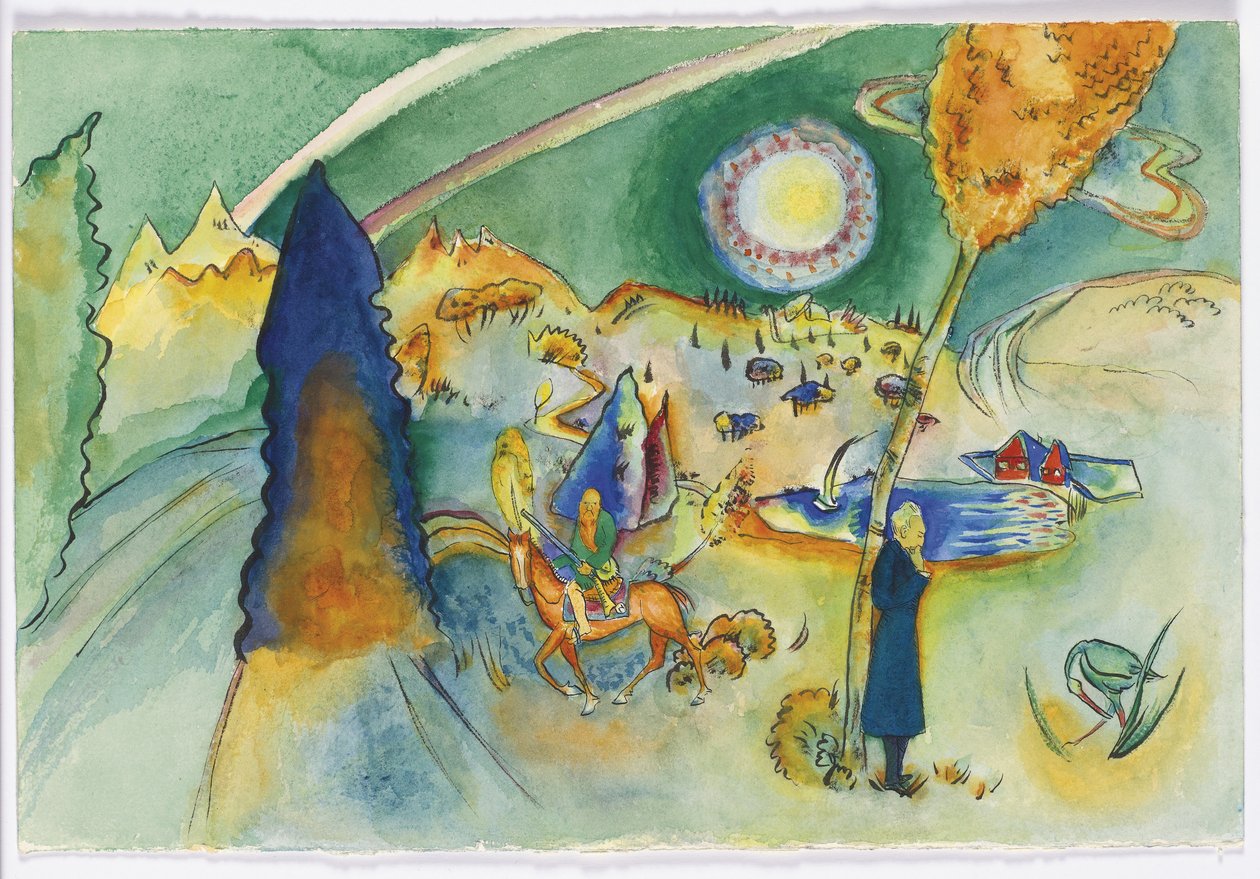 Akwarela dla Poula Bjerre autorstwa Wassily Kandinsky