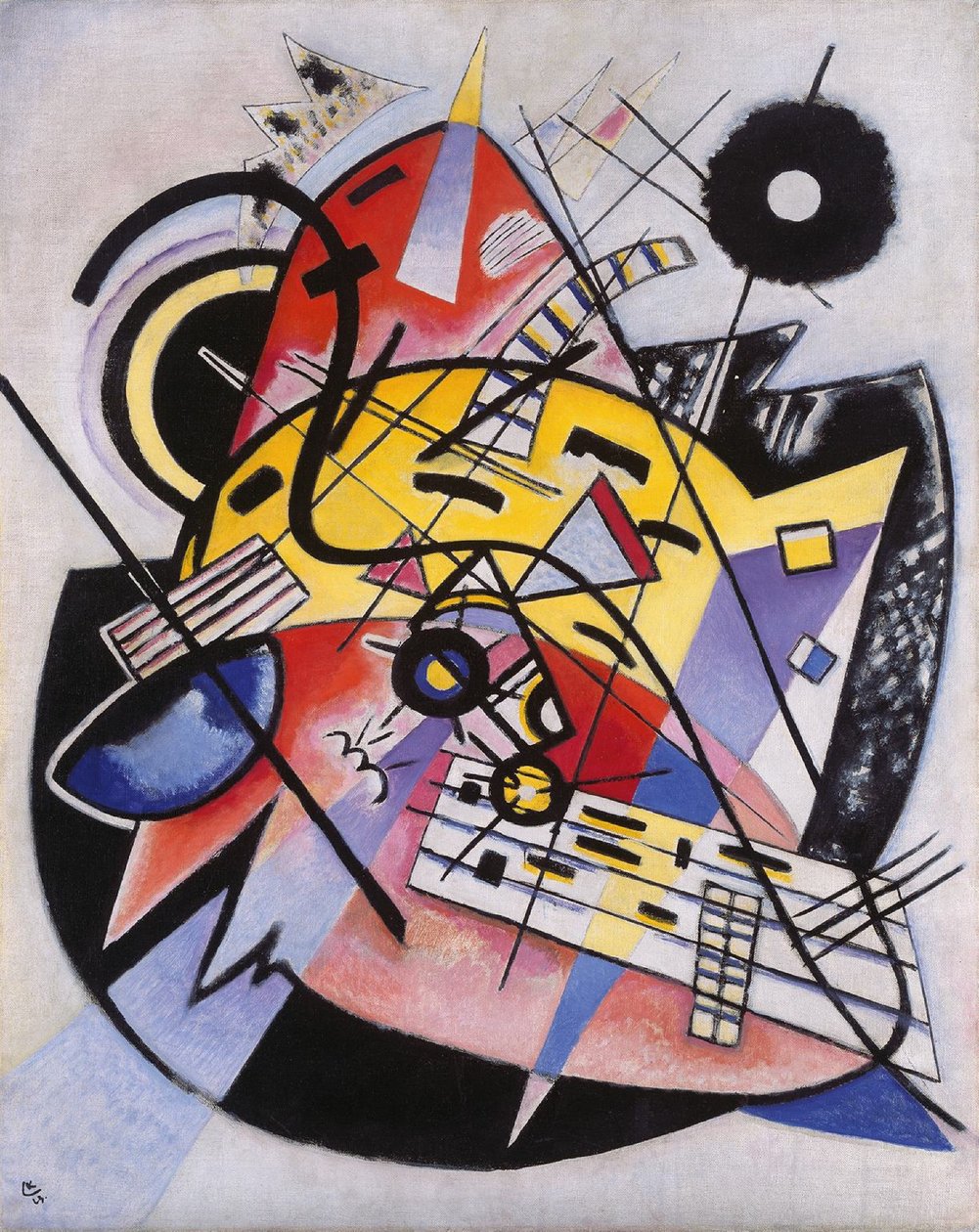 Biała kropka (skład 248) autorstwa Wassily Kandinsky