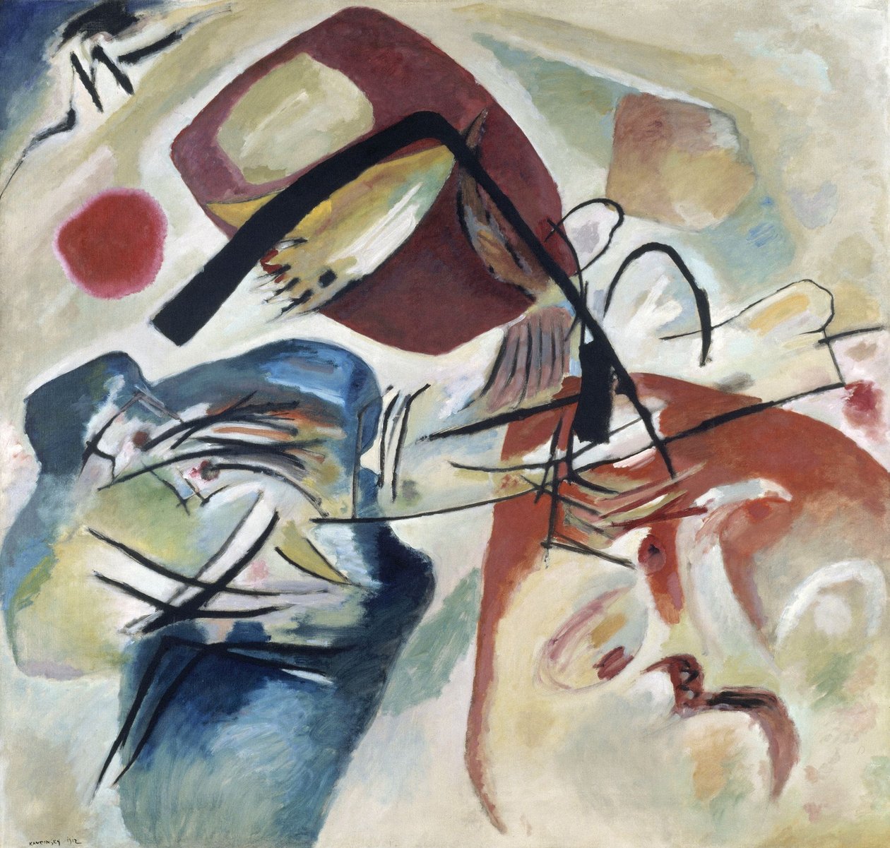 Z Czarnym Łukiem autorstwa Wassily Kandinsky