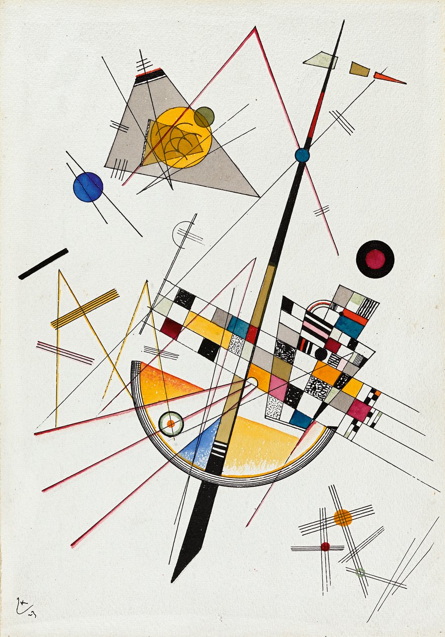 Delikatne Naciąganie Delikatne Napinanie Nr 85, 1923. autorstwa Wassily Kandinsky
