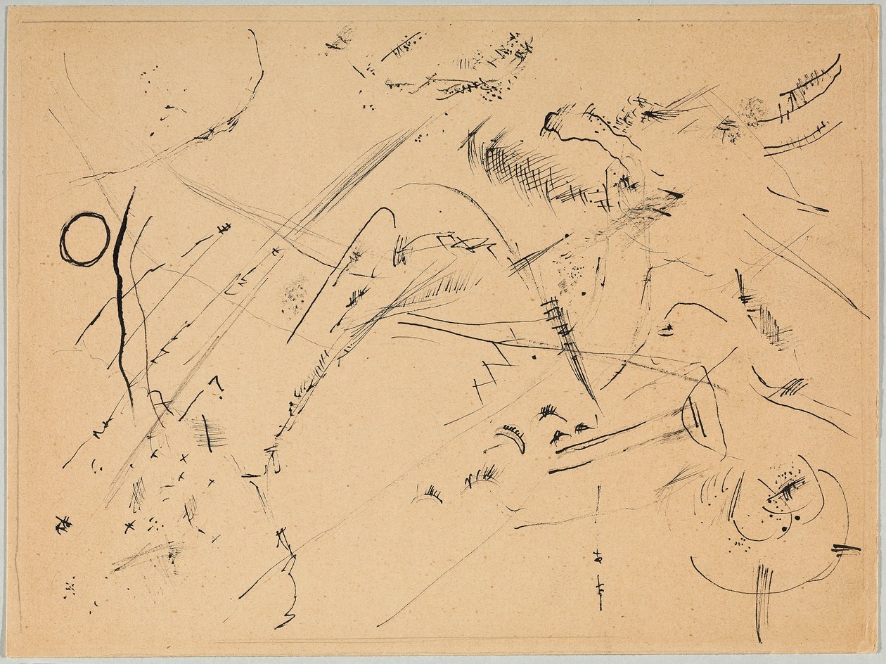 Rysunek „Z lasem i tęczą” autorstwa Wassily Kandinsky