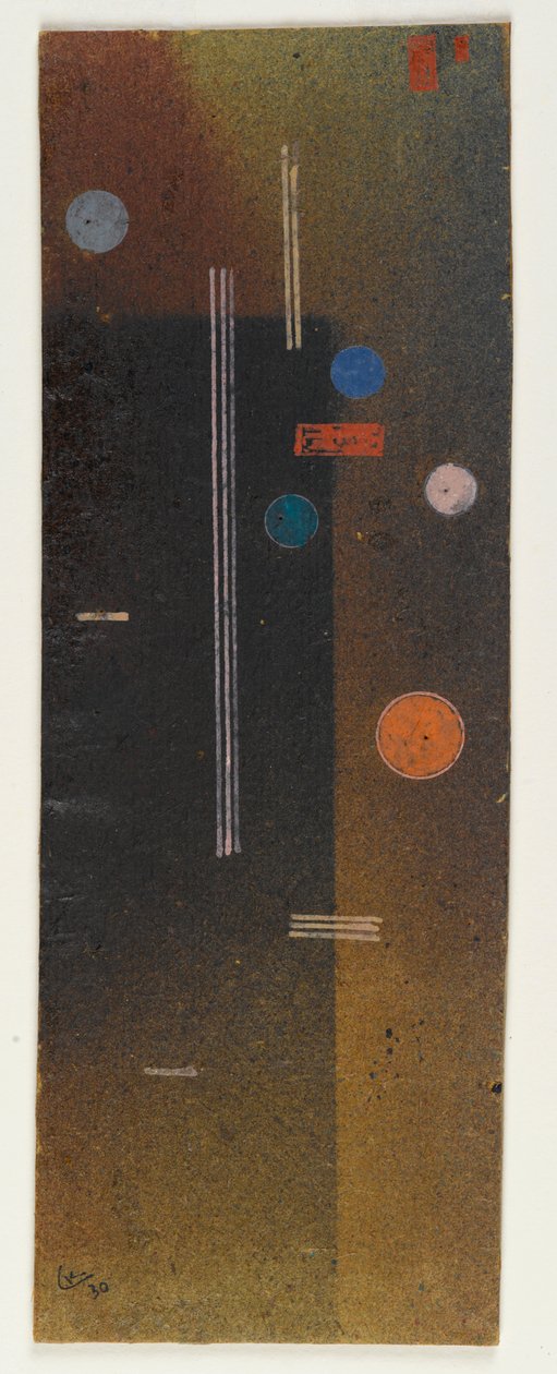 Bez tytułu (Ohne Titel) 1930 (olej i gwasz na płycie) autorstwa Wassily & Marc Franz (1880 1916) Kandinsky