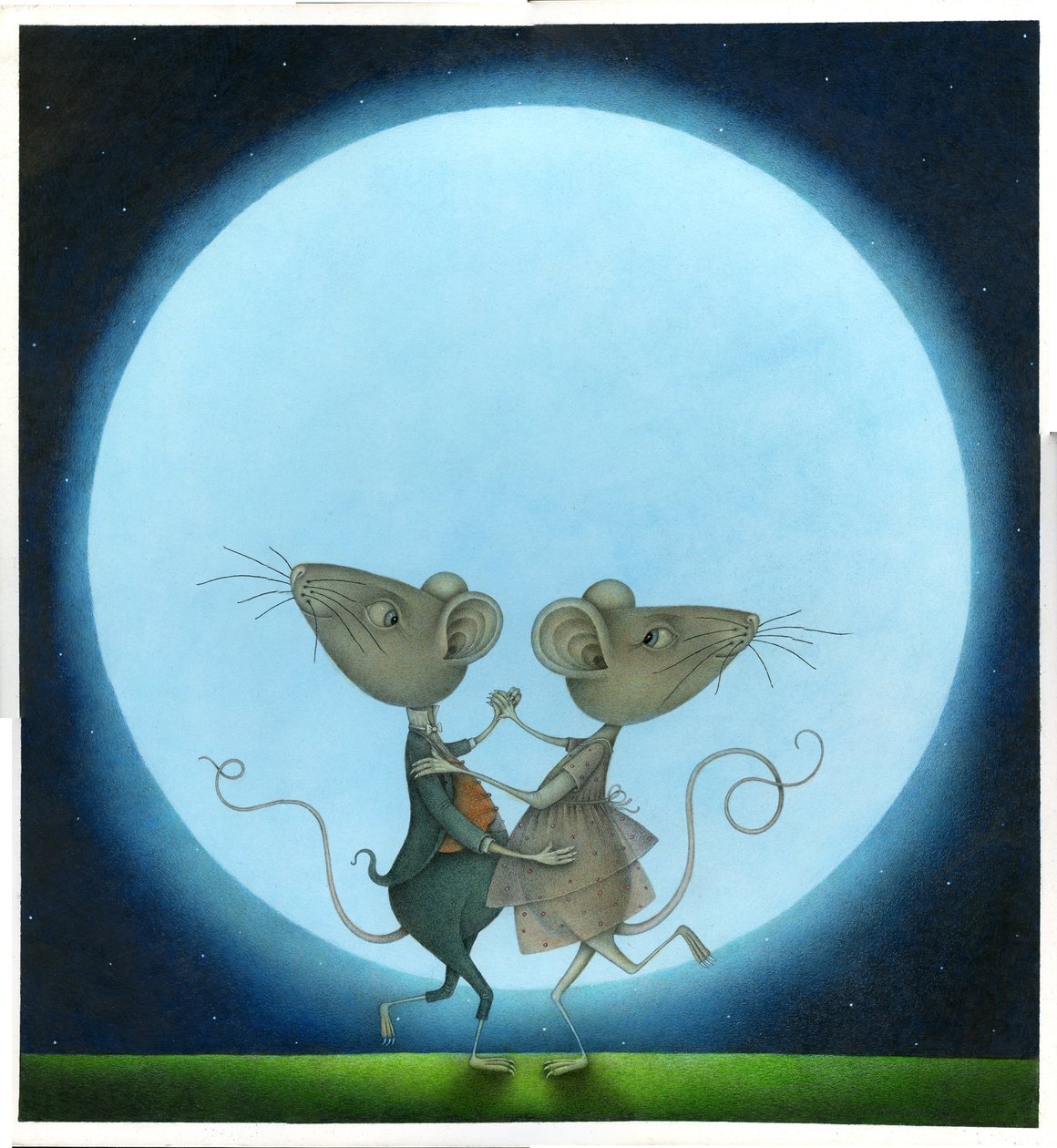 Blue Moon, 2009 (mieszane media) autorstwa Wayne Anderson
