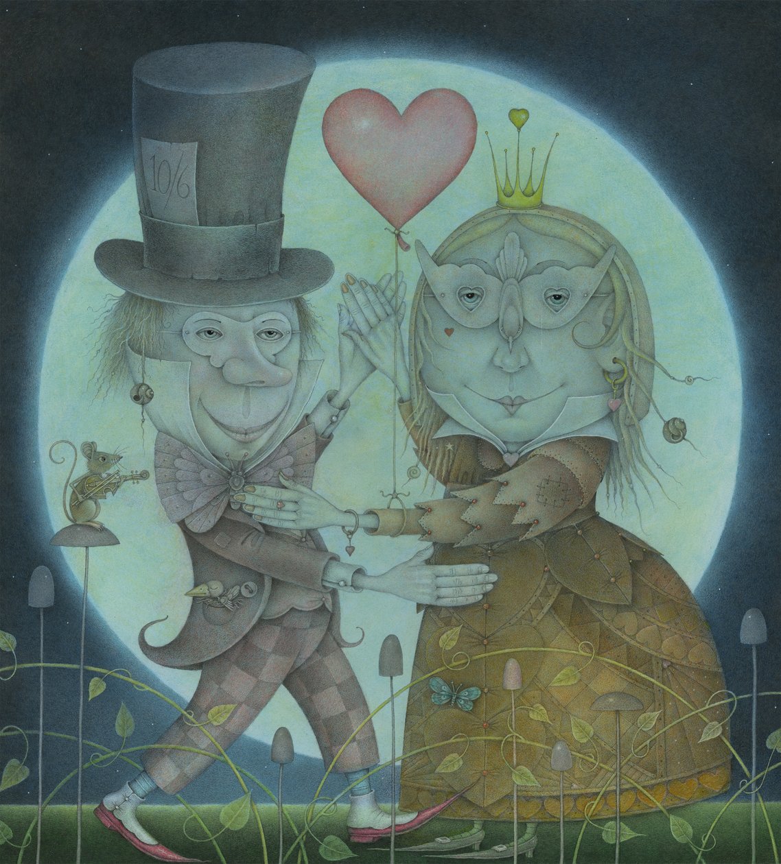 W świetle srebrzystego księżyca, 2010 (mieszane media) autorstwa Wayne Anderson