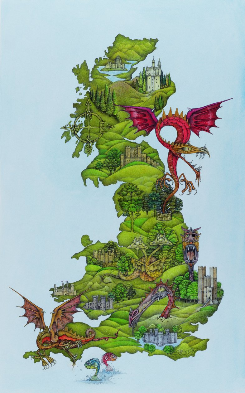 Mapa smoka autorstwa Wayne Anderson