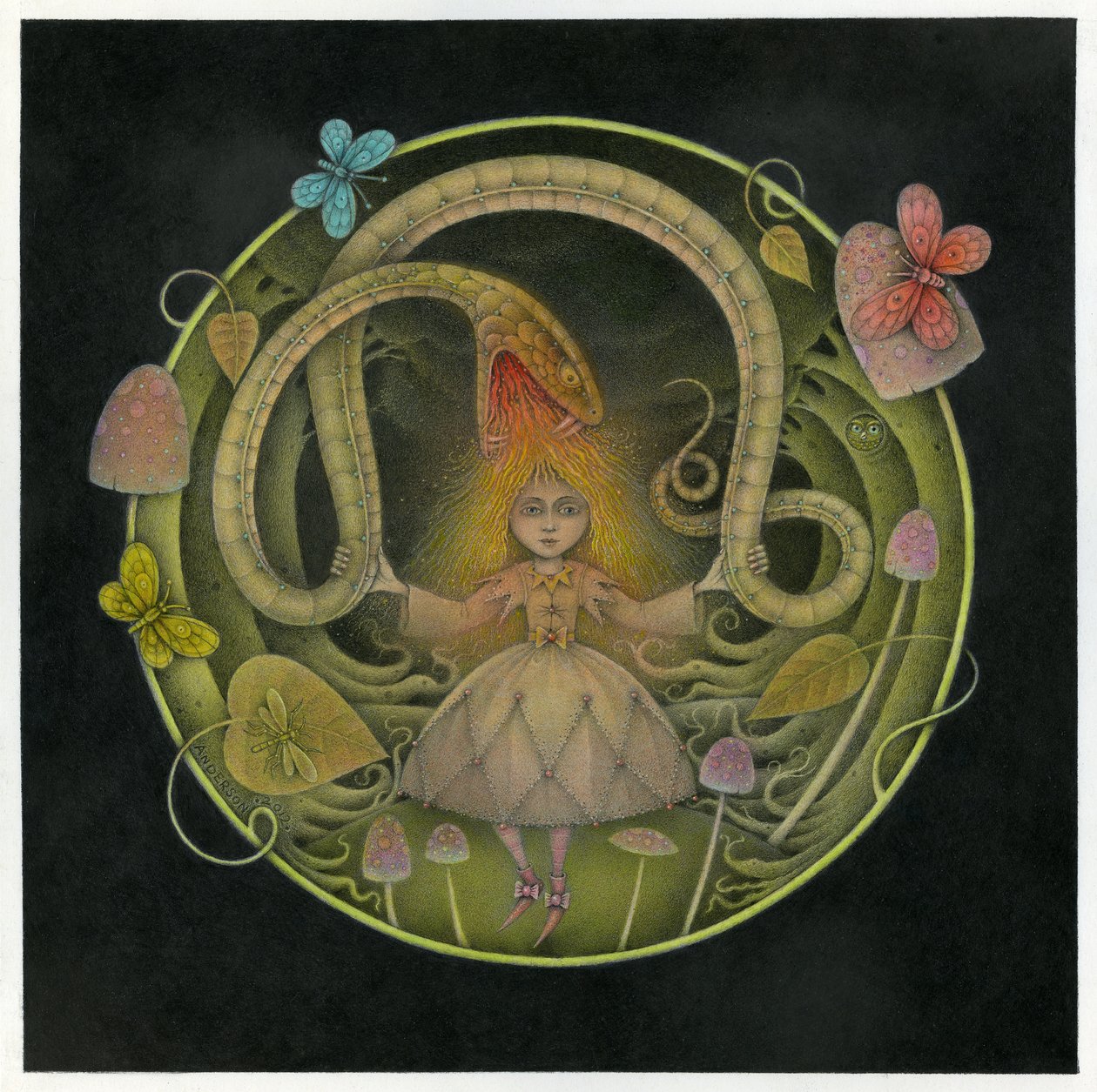Magiczne grzyby, 2012 (mixed media) autorstwa Wayne Anderson