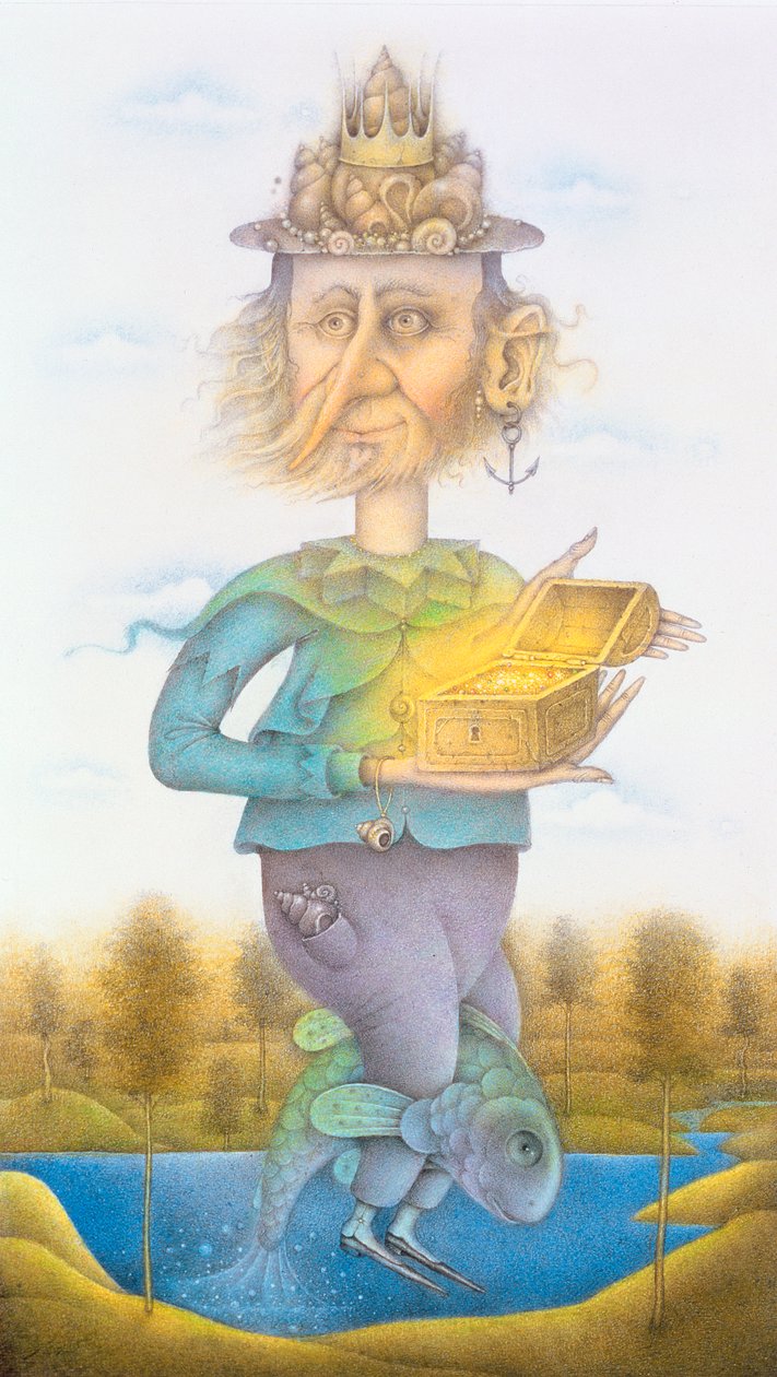 Neptun (ołówek i kredka na papierze) (para 155032) autorstwa Wayne Anderson