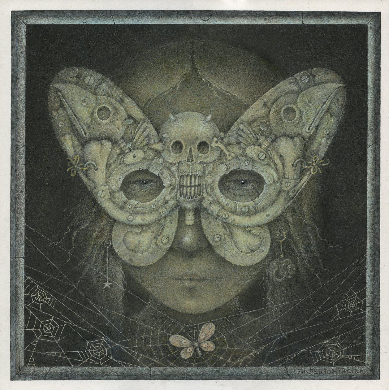 The Dark Web, 2016 (mixed media) autorstwa Wayne Anderson