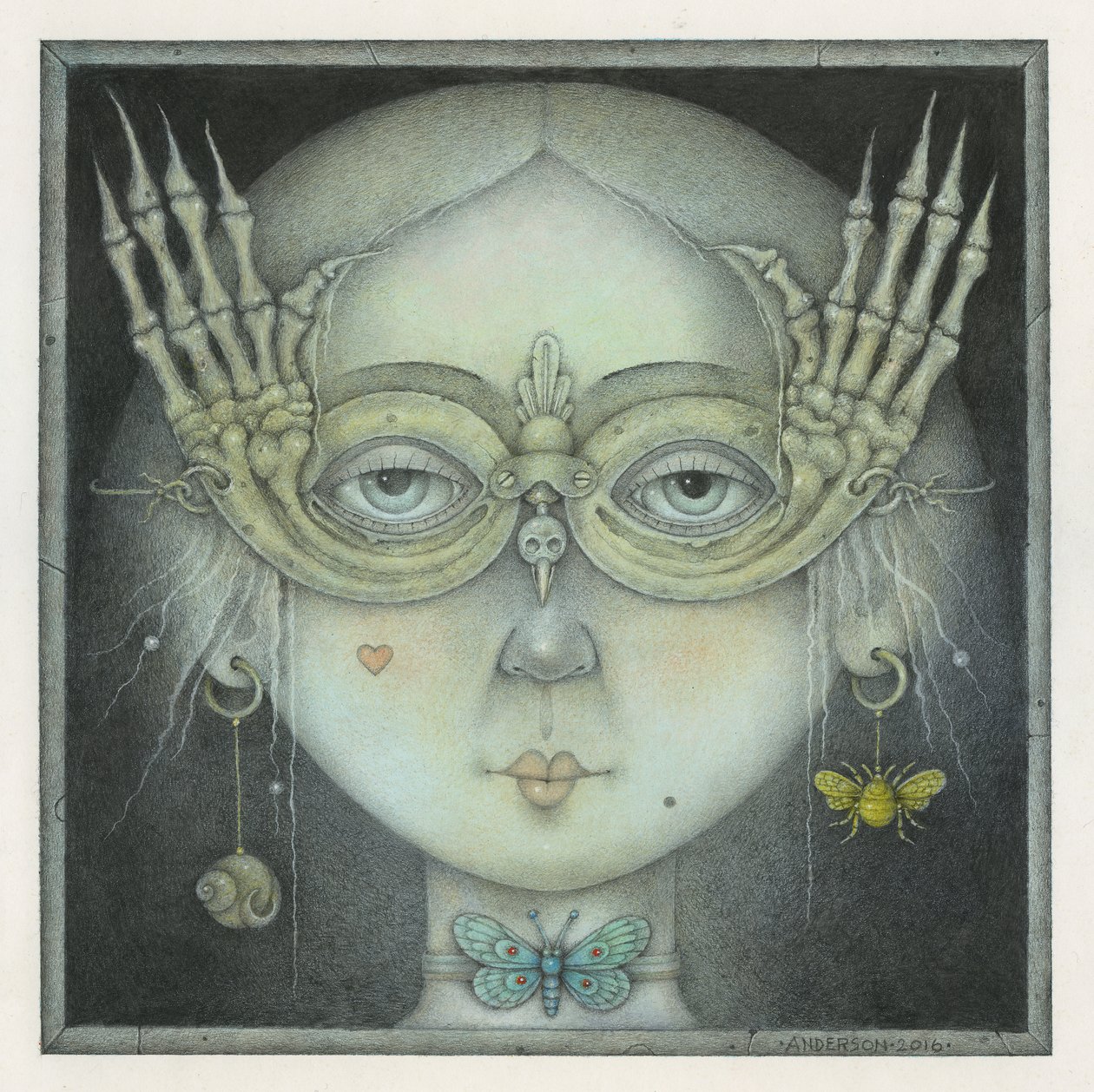 Bal maskowy, 2016 (mixed media) autorstwa Wayne Anderson