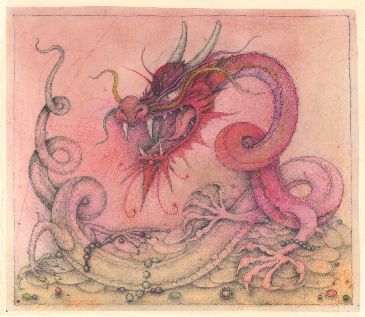 Wicked Dragon, 2000 (media mieszane) autorstwa Wayne Anderson