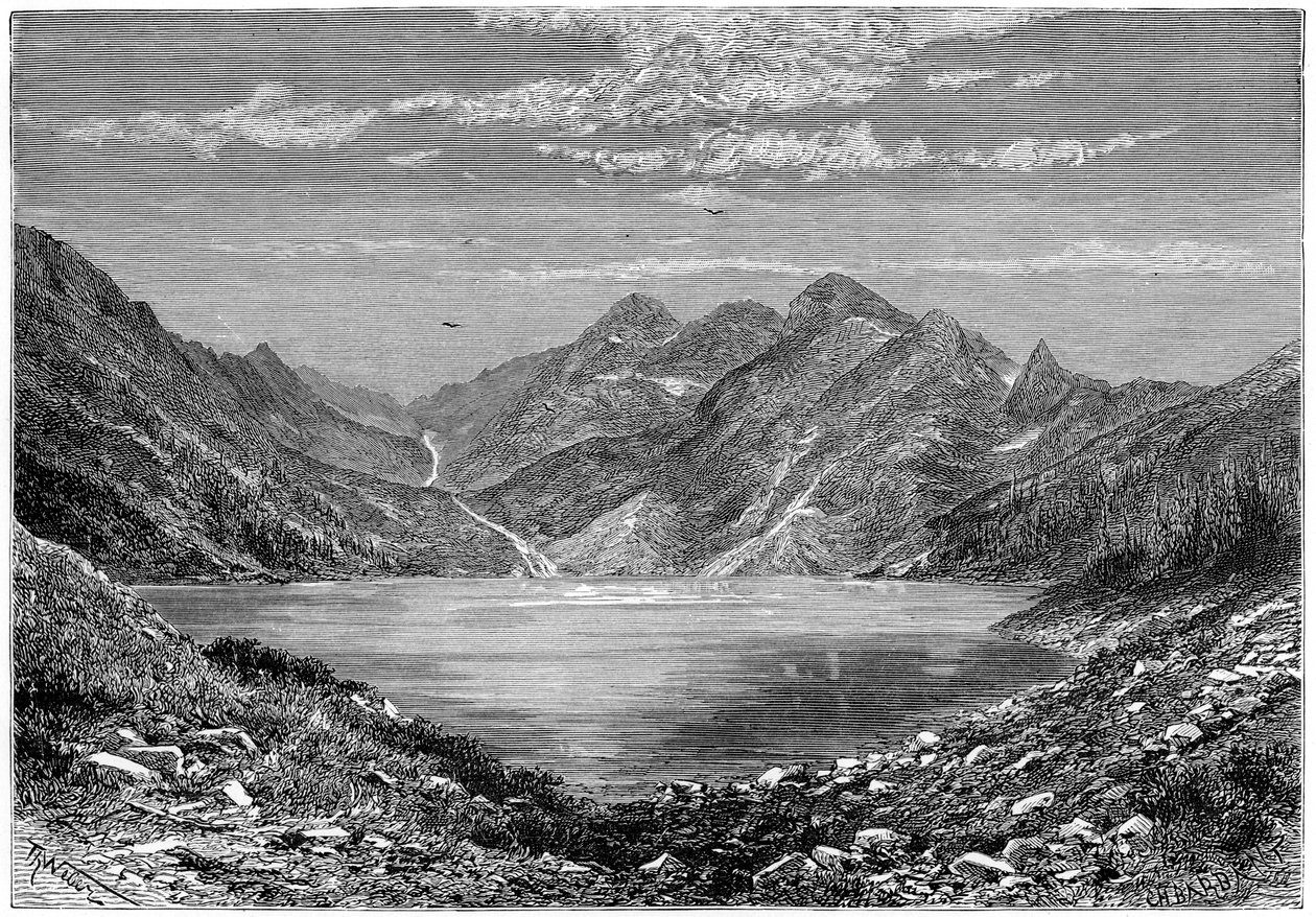 „Jezioro Rybie, Szwajcaria”, 1879 autorstwa Weber