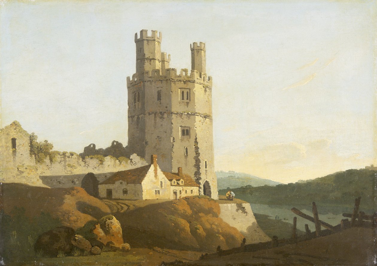 Zamek Caernarvon, Wieża Orła (olej na płótnie) autorstwa Welsh school