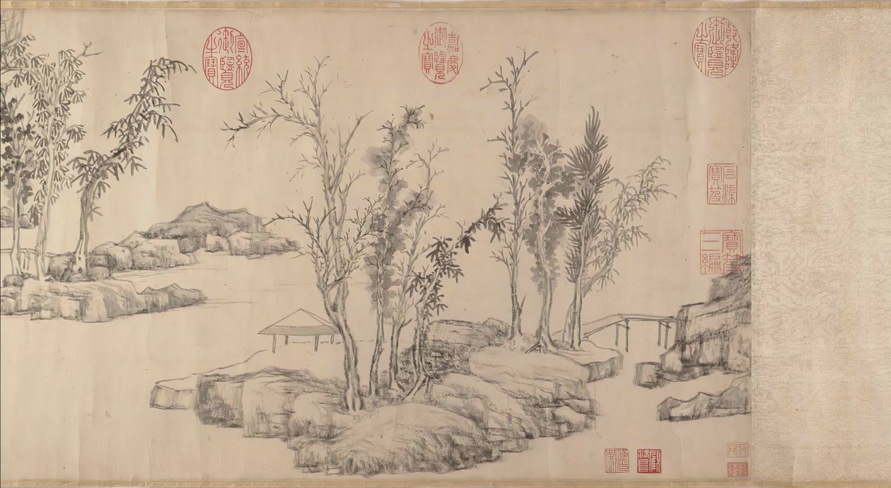Letnie Rekolekcje we Wschodnim Gaju, datowane do 1515 roku. autorstwa Wen Zhengming