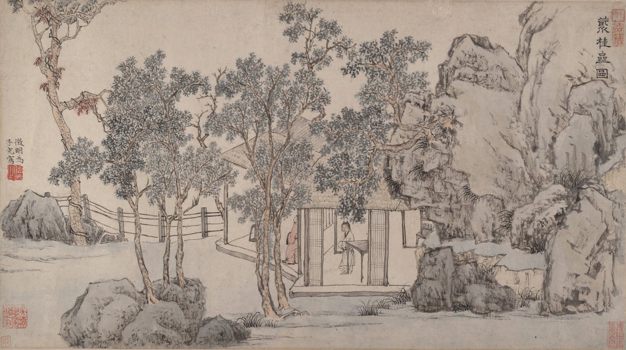 Cassia Grove Studio, ca. 1532. autorstwa Wen Zhengming