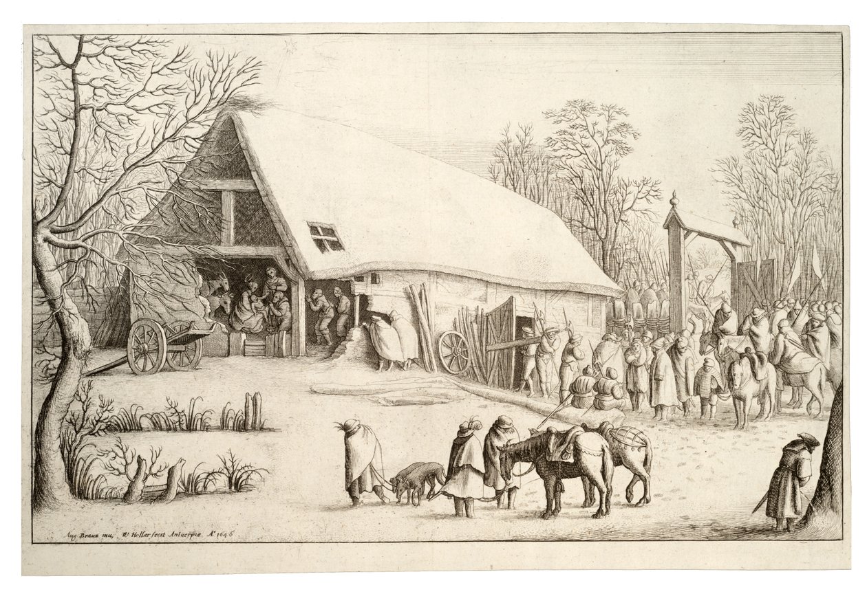 Adoracja królów autorstwa Wenceslaus Hollar