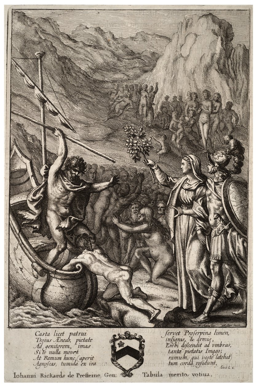 Eneasz i Charon. Stan 2 autorstwa Wenceslaus Hollar