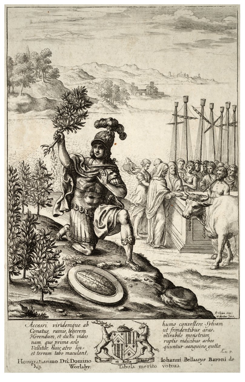 Eneasz ląduje w Tracji. Stan 2 autorstwa Wenceslaus Hollar