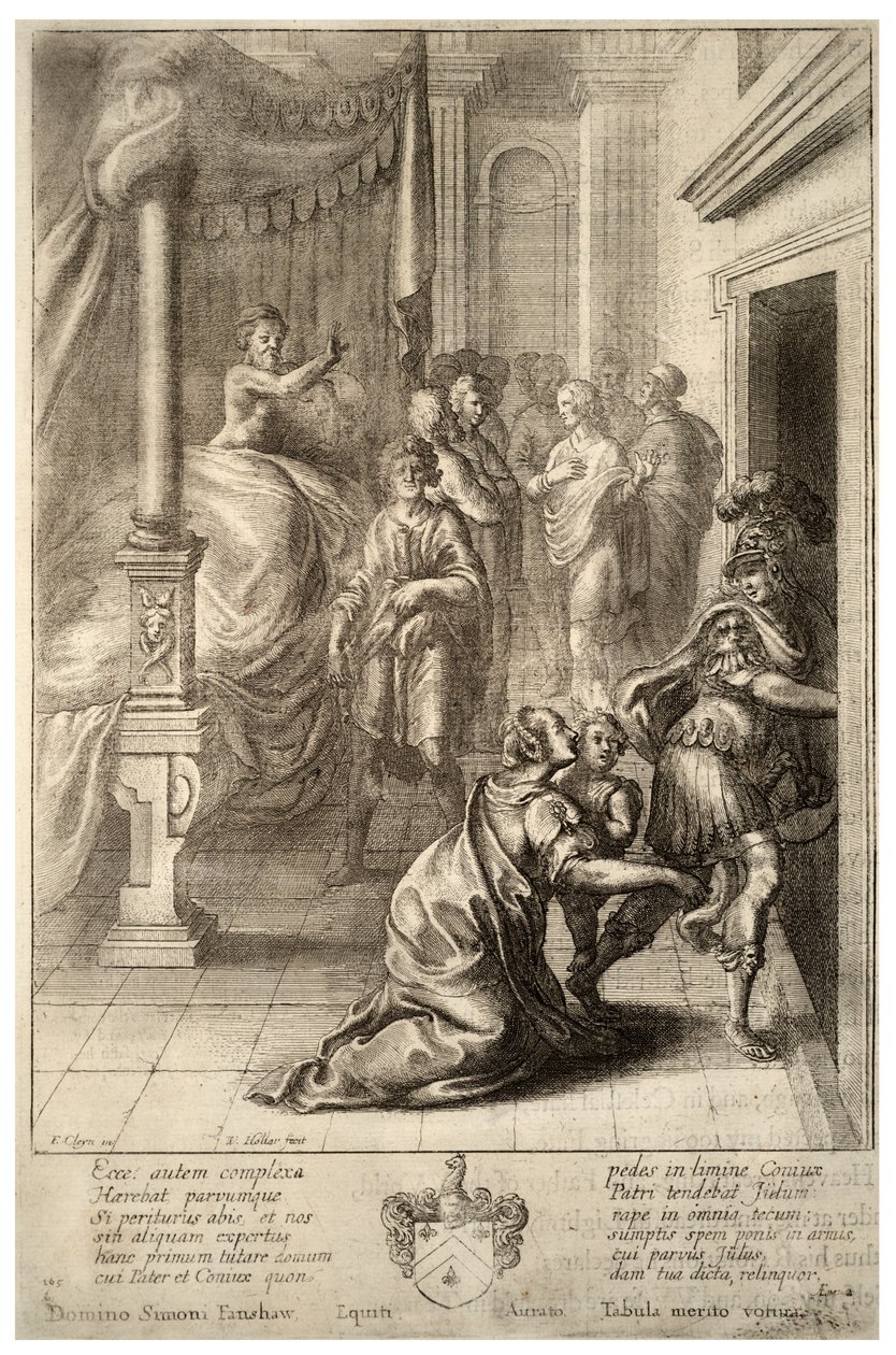 Eneasz opuszcza Troję. Stan 3 autorstwa Wenceslaus Hollar