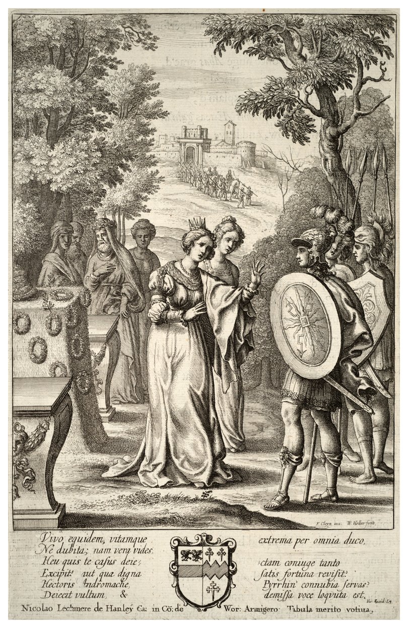 Eneasz spotyka Andromachę. Stan 2 autorstwa Wenceslaus Hollar