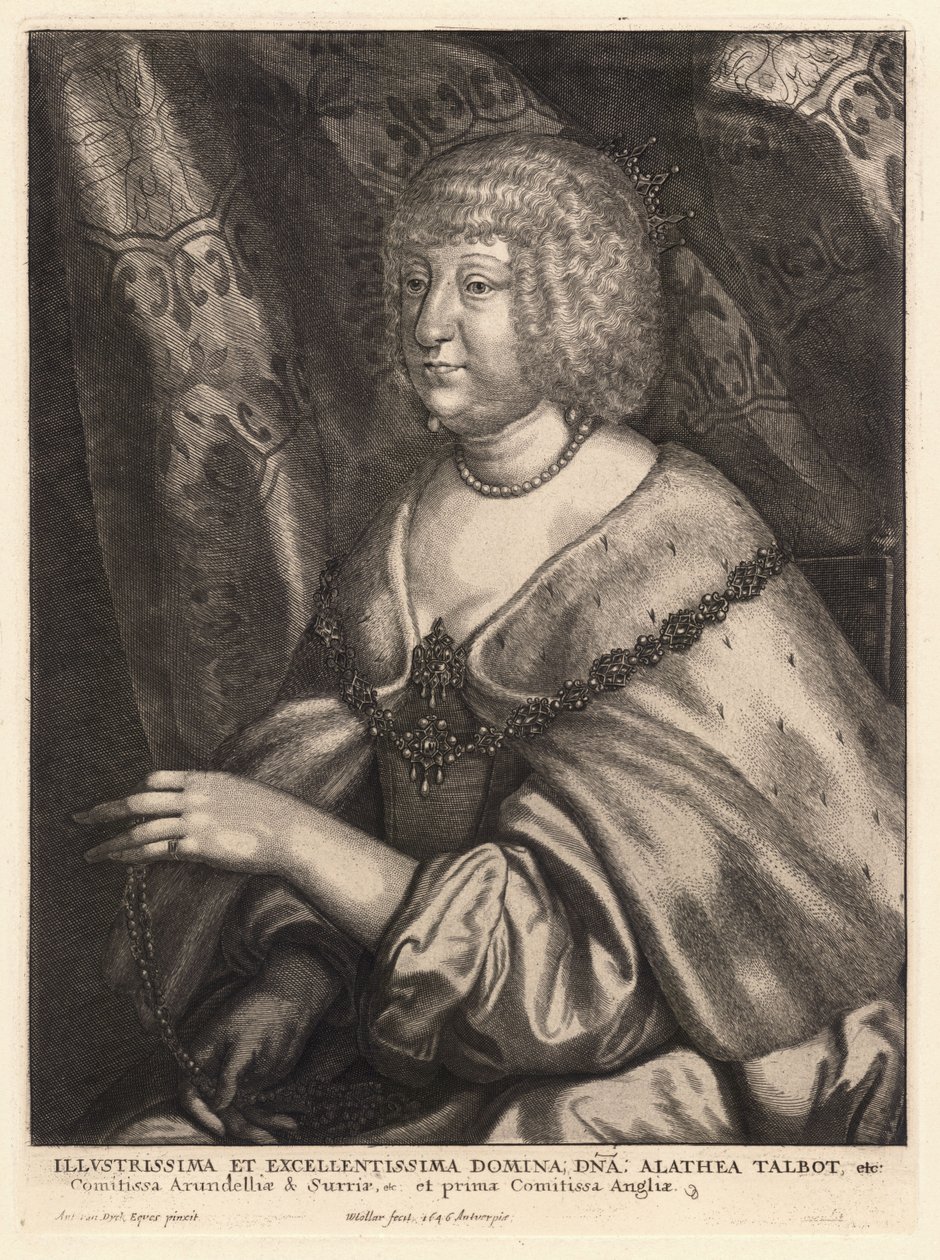 Altheia, hrabina Arundel. Stan 4 autorstwa Wenceslaus Hollar