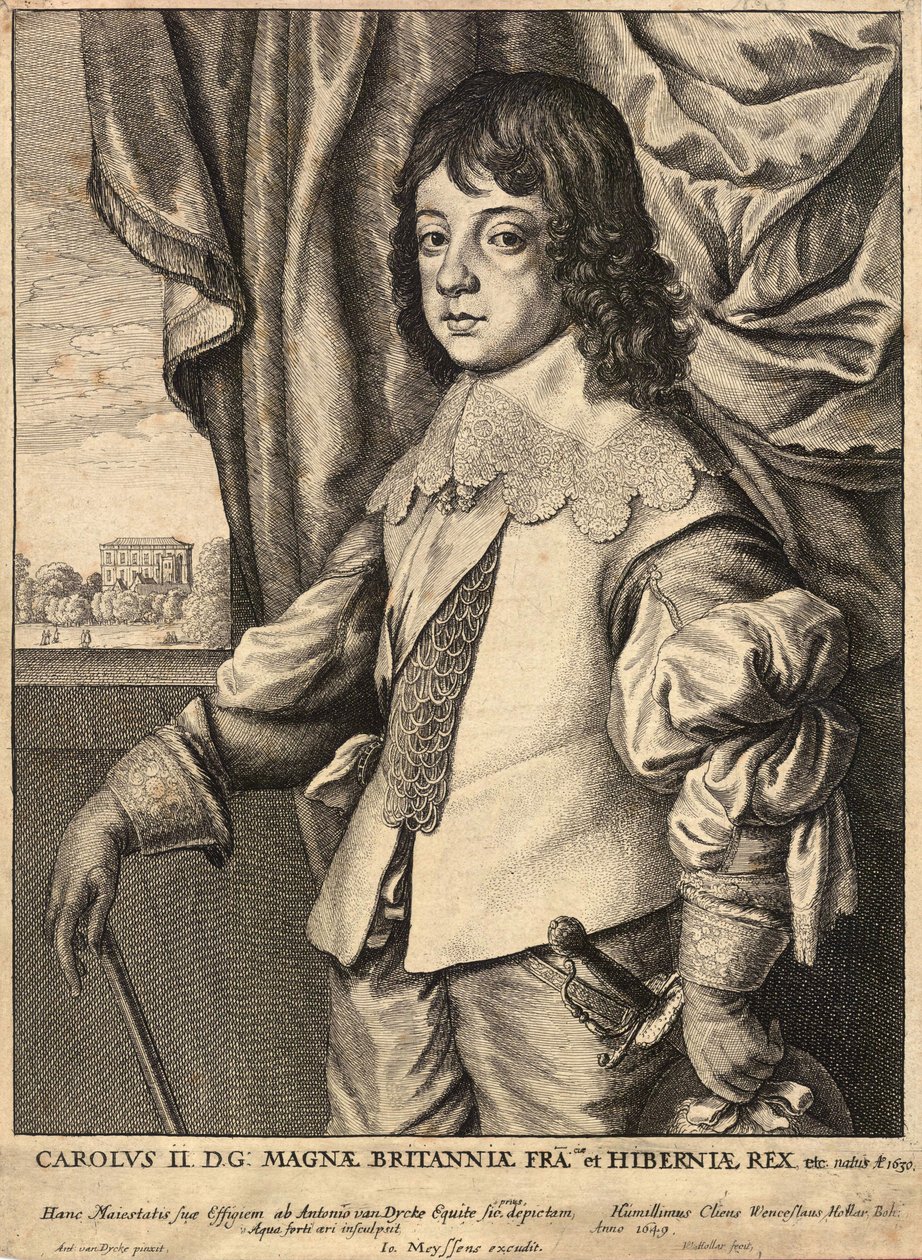 Karol II. Stan 4 autorstwa Wenceslaus Hollar
