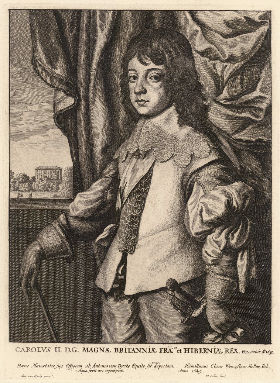 Karol II. Stan 7 autorstwa Wenceslaus Hollar