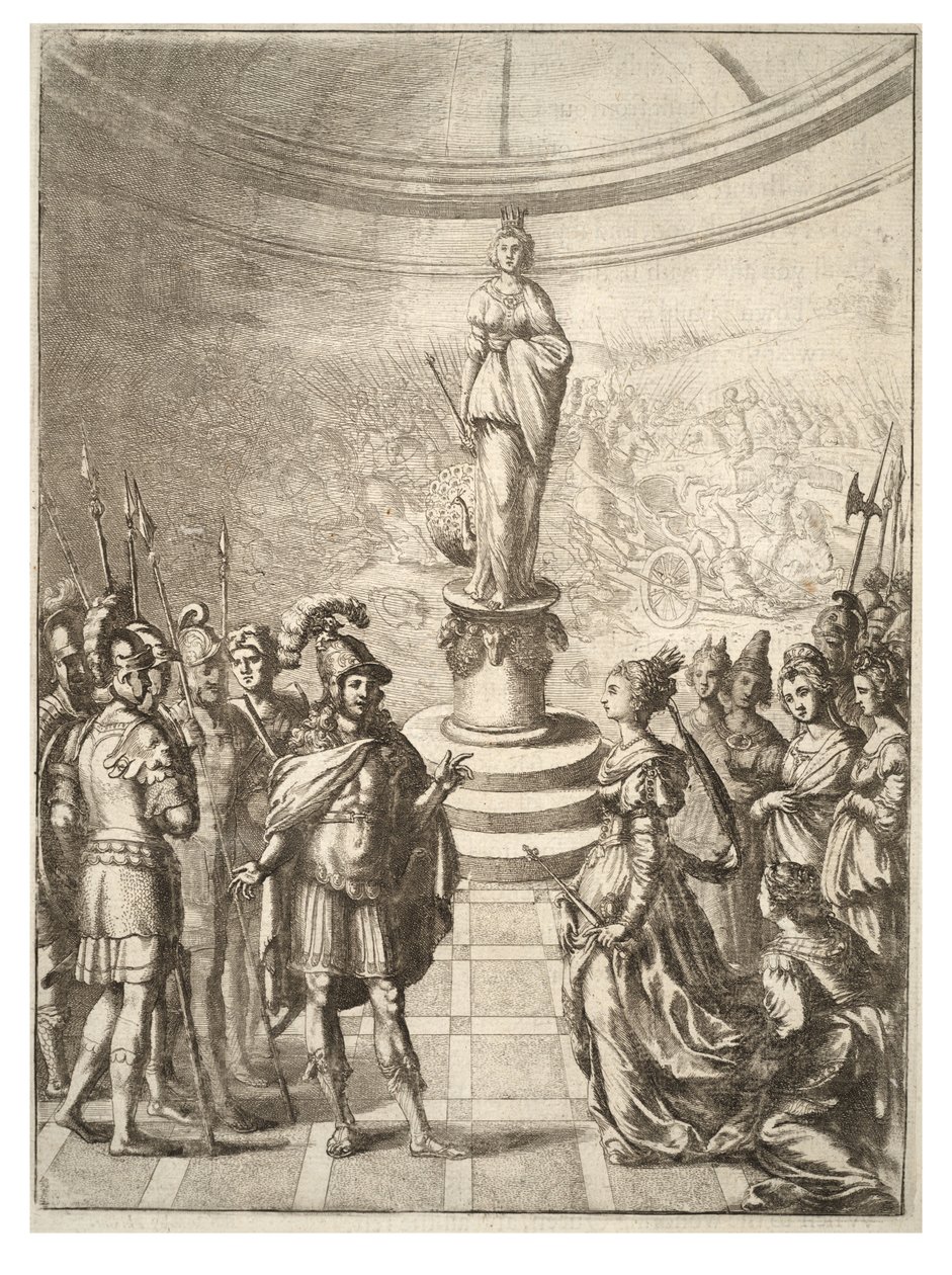 Dydona i Eneasz. Stan 5 autorstwa Wenceslaus Hollar