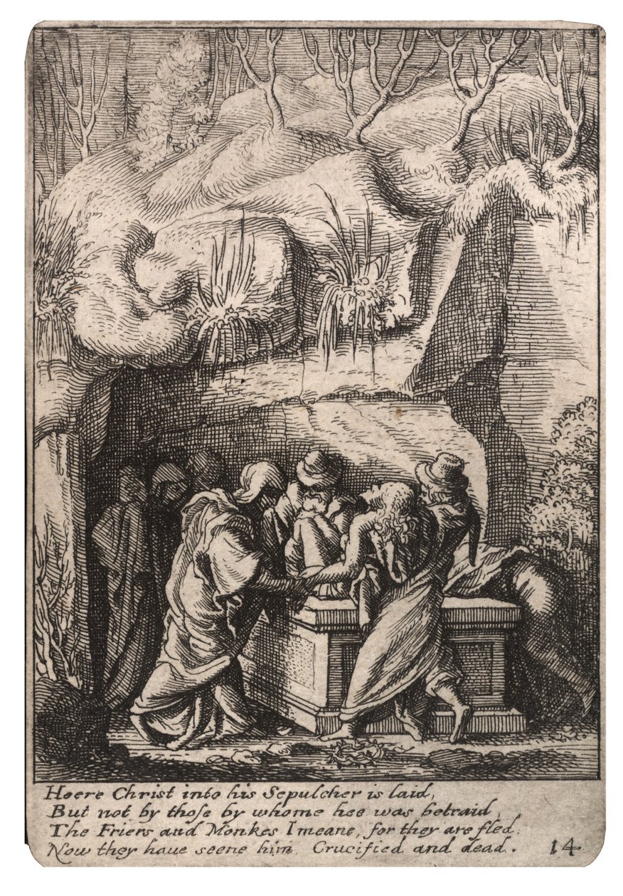 Złożenie do grobu autorstwa Wenceslaus Hollar