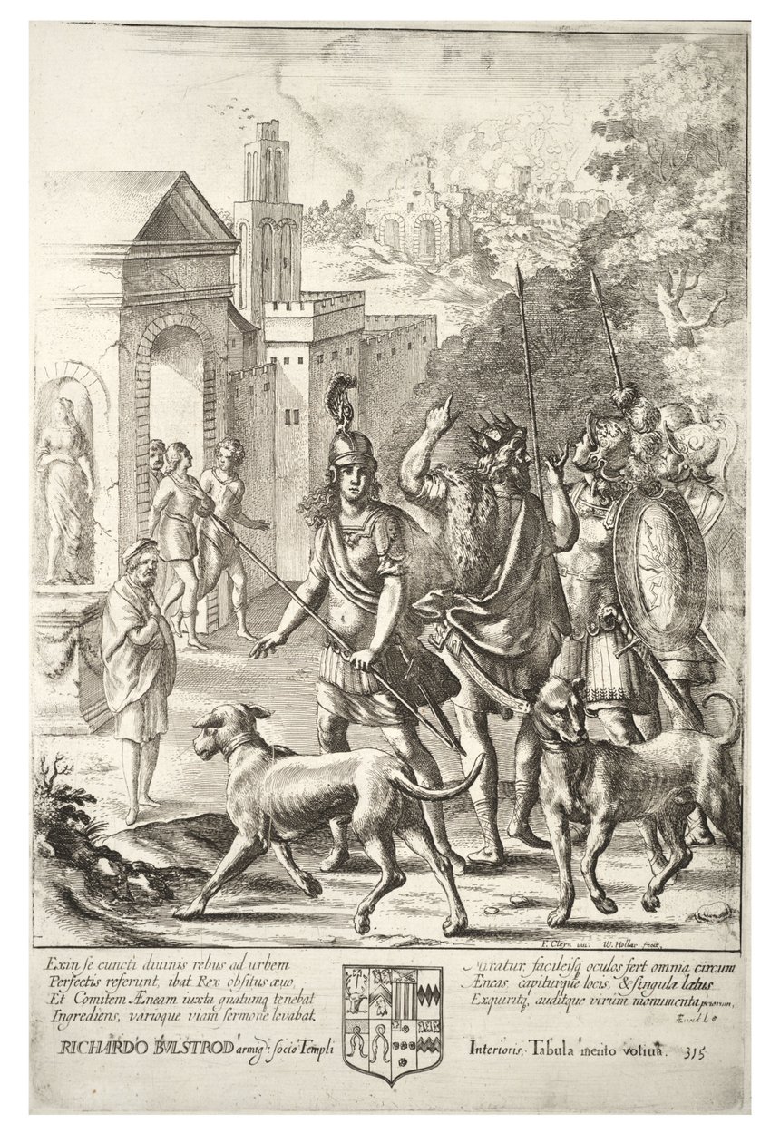 Ewander i Eneasz w Palentium. Stan 4 autorstwa Wenceslaus Hollar