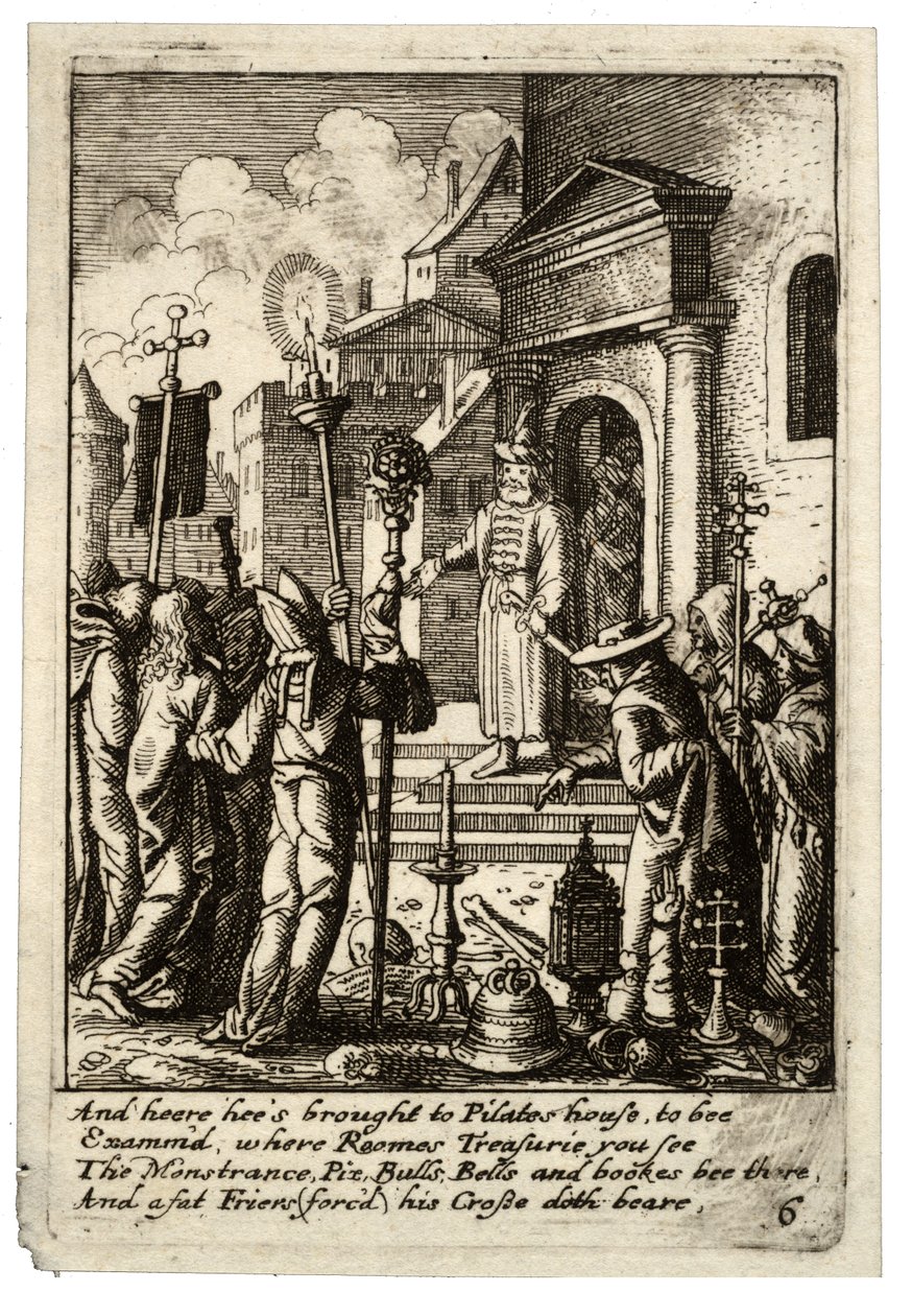 Jezus przed Piłatem autorstwa Wenceslaus Hollar