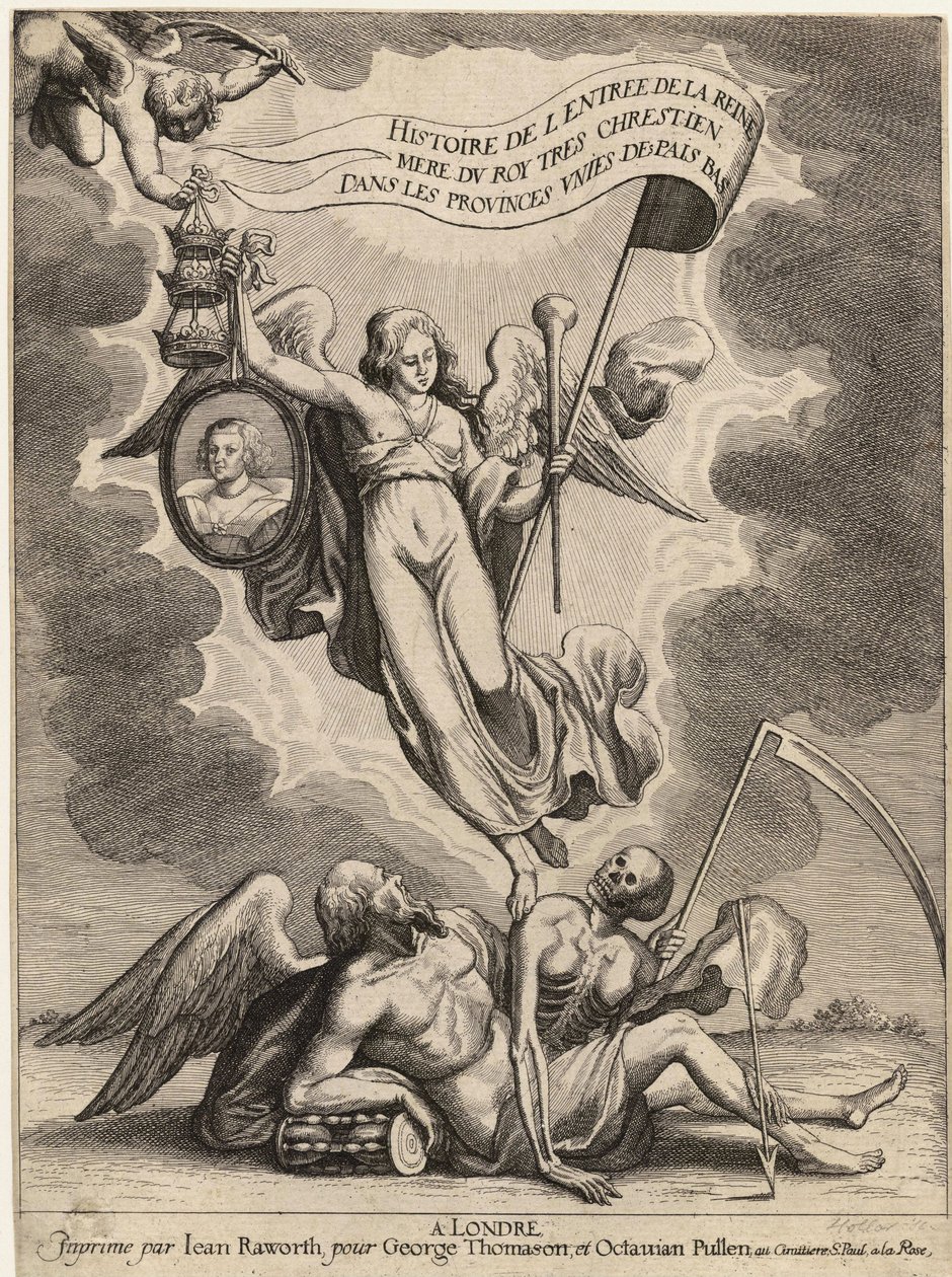 Szklarnia. Wjazd królowej matki do... Niderlandów. Stan 2 autorstwa Wenceslaus Hollar