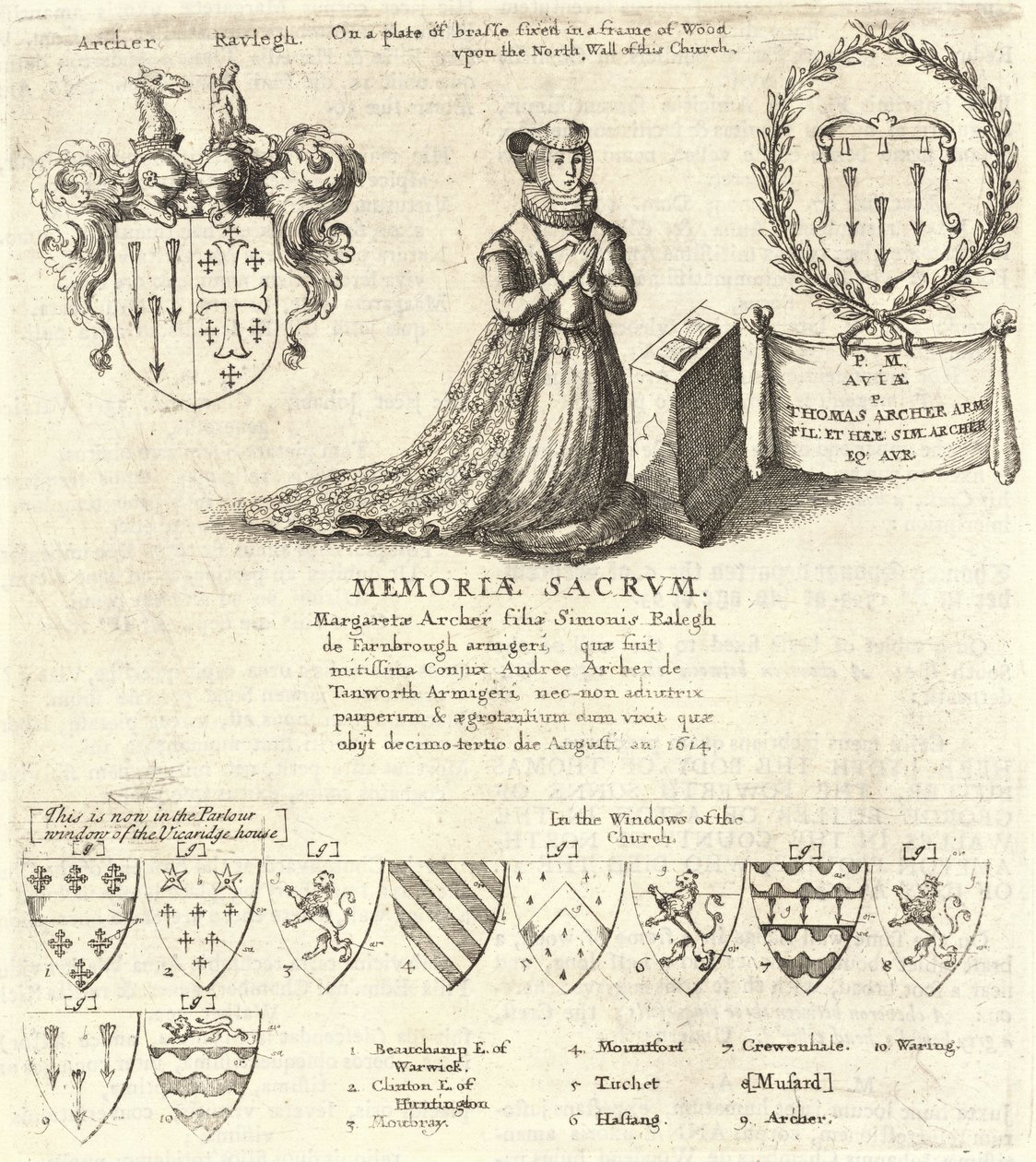 Margaret Archer (pomnik). Stan 2 autorstwa Wenceslaus Hollar