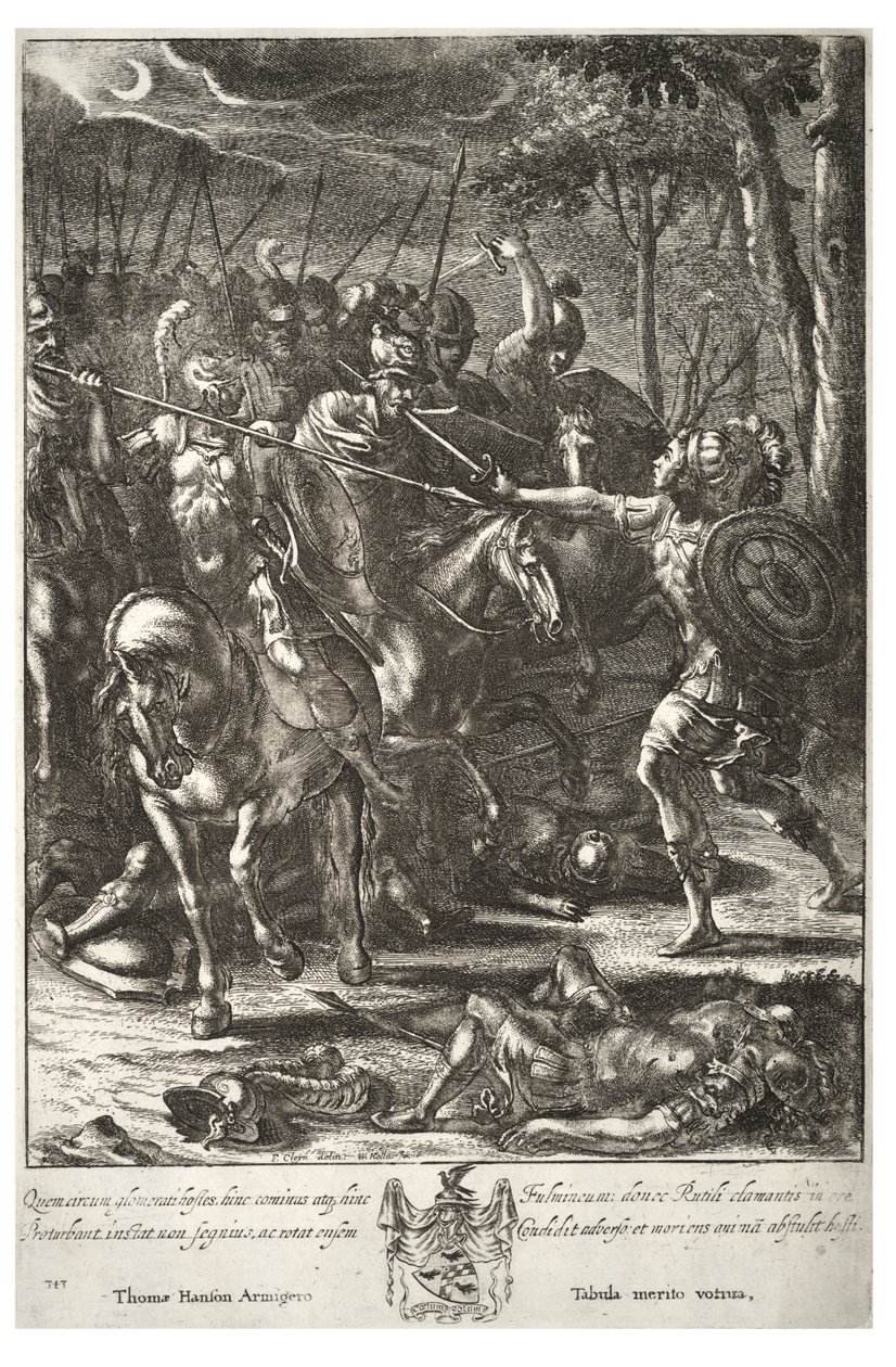 Nisus zabija Volscensów. Stan 3 autorstwa Wenceslaus Hollar