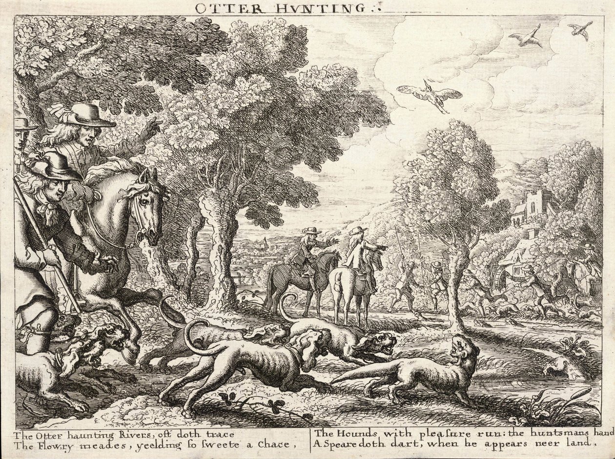 Polowanie na wydry autorstwa Wenceslaus Hollar