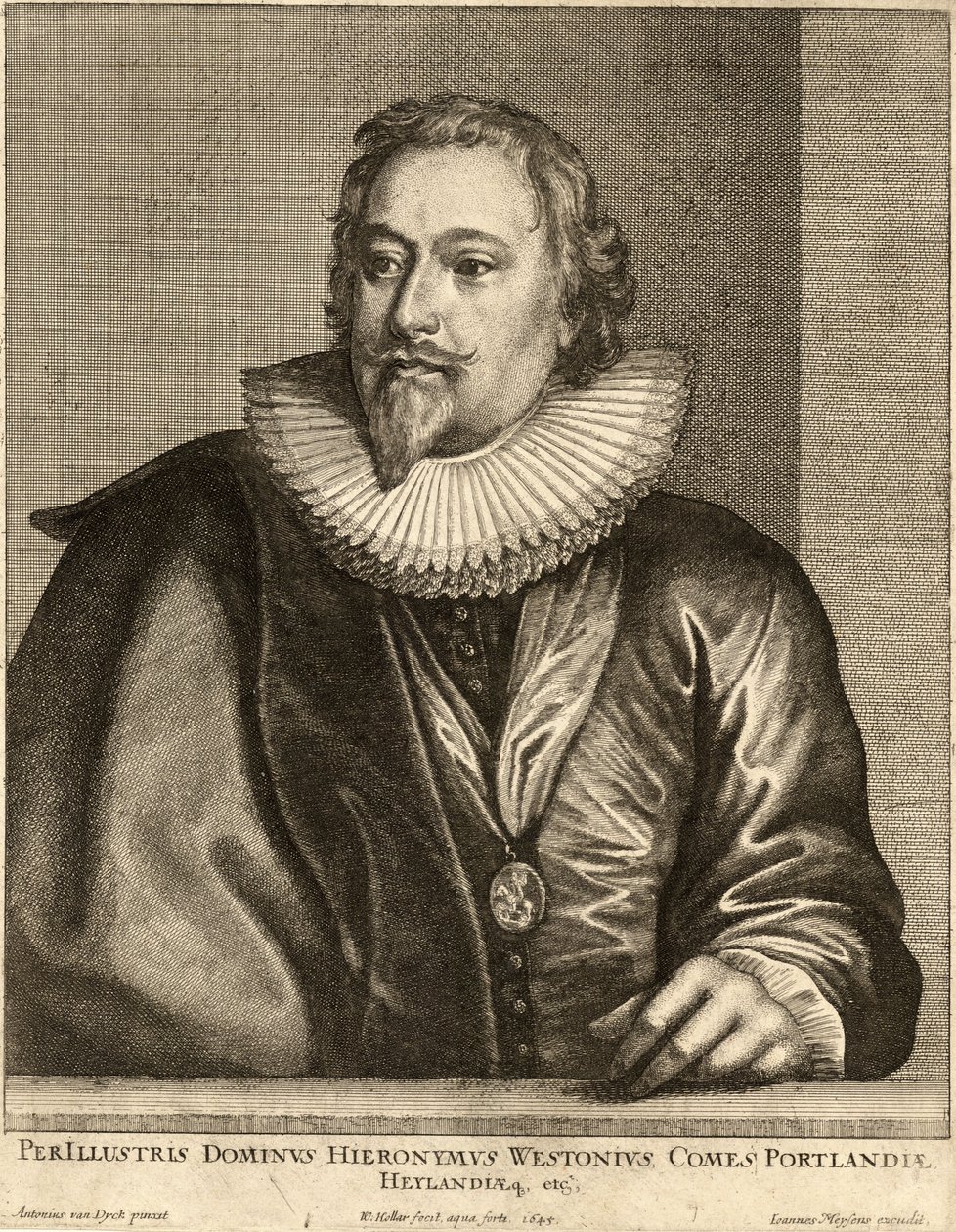 Richard Weston, hrabia Portland. Stan 1 autorstwa Wenceslaus Hollar