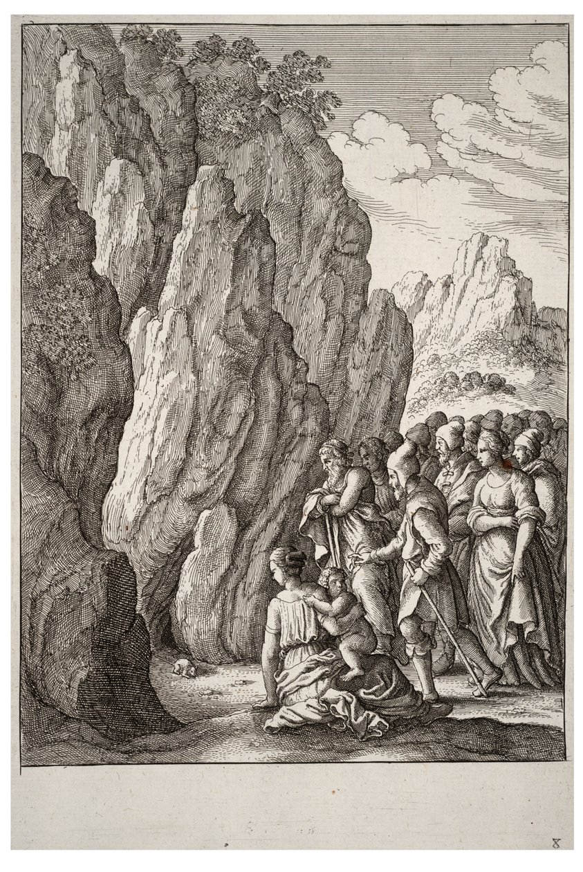 Góra w pracy autorstwa Wenceslaus Hollar