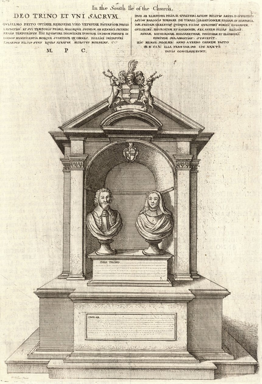 William Peto (pomnik) autorstwa Wenceslaus Hollar