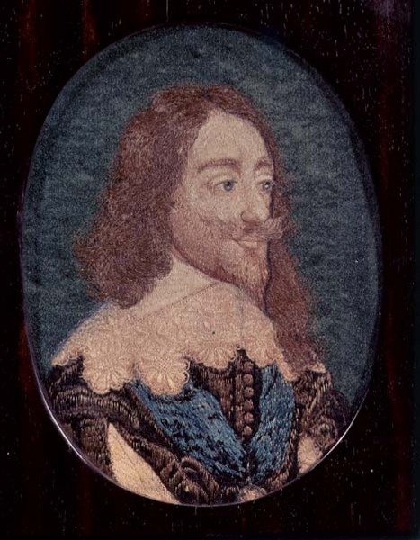 Portret Karola I (1600-49) c.1641 (haft) autorstwa Wenceslaus (after) Hollar
