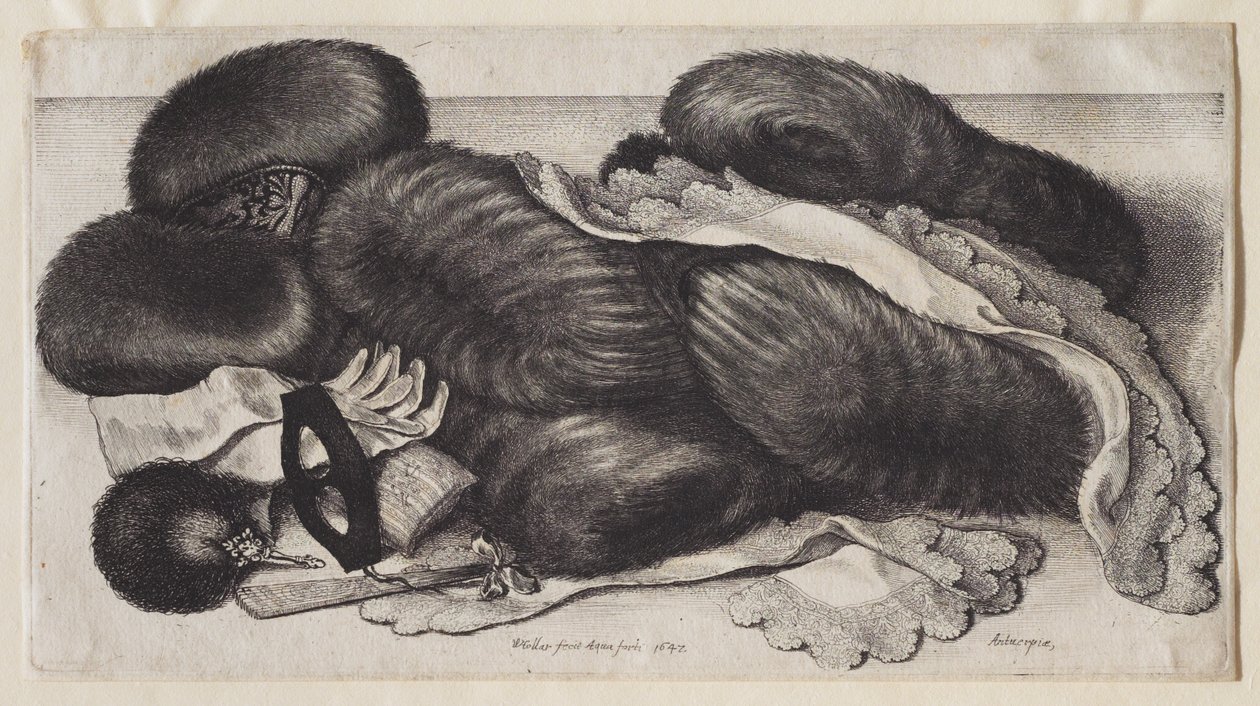 Grupa mufek autorstwa Wenceslaus Hollar