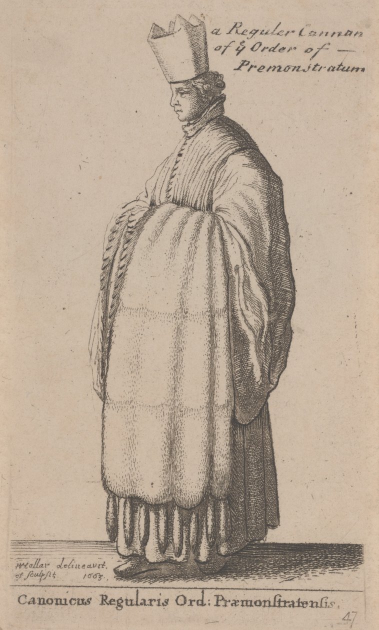 Regularne Działo Zakonu Premonstratusa autorstwa Wenceslaus Hollar