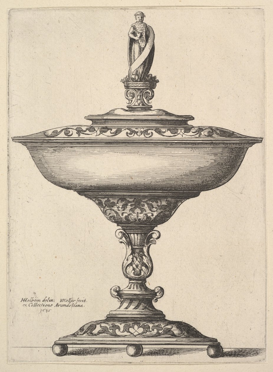 Szeroka filiżanka ze stopkami kulkowymi, 1646. autorstwa Wenceslaus Hollar