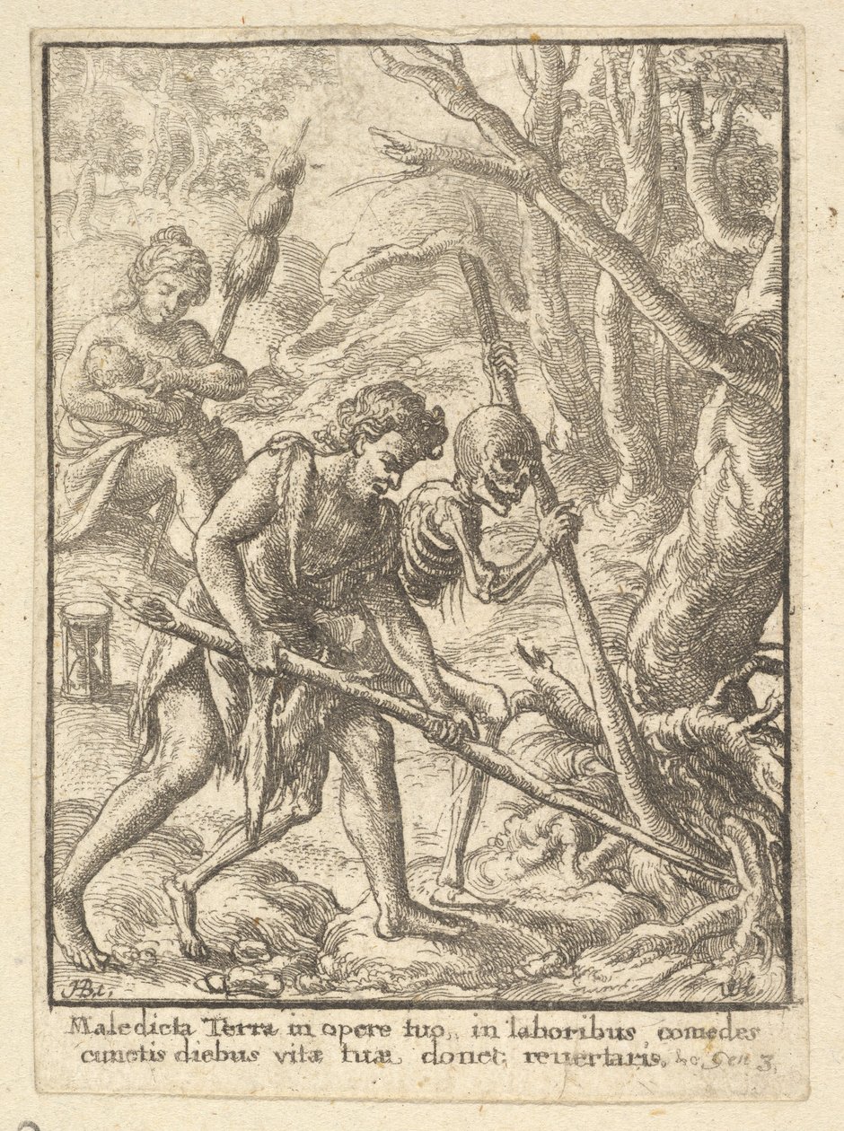 Adam Orka z Tańca Śmierci, 1651. autorstwa Wenceslaus Hollar