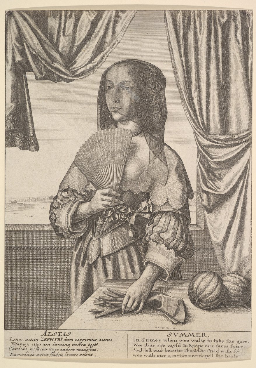 Aestas - Lato Trzy czwarte sezonów, 1641. autorstwa Wenceslaus Hollar