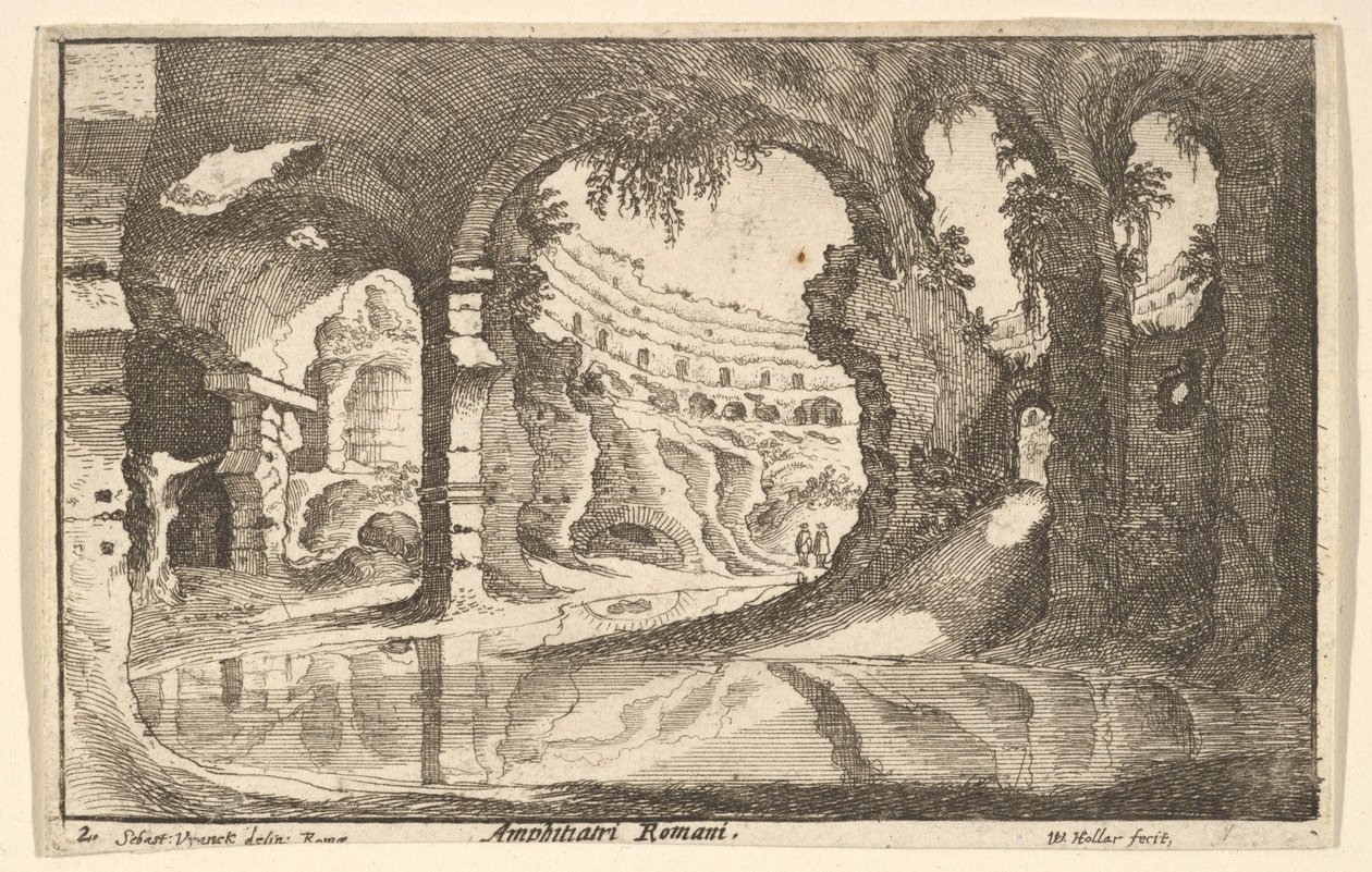 Amfiteatry Rzymskie, ca. 1650. autorstwa Wenceslaus Hollar